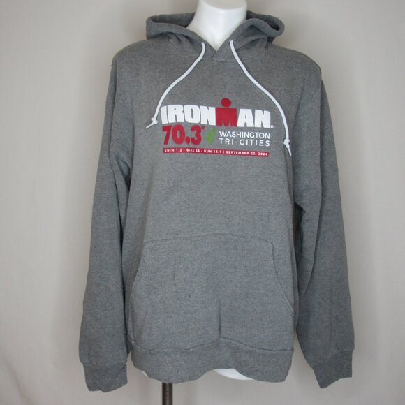 Ironman Tri Cities Washington 70.3 2024 Gray Hoodie Sweatshirt Women's XL XLarge - Picture 5 of 8